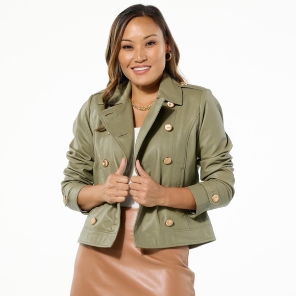 G by Giuliana Black Label Genuine Leather Jacket Large - Picture 3 of 4